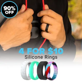 4 FOR $10 Silicone Rings