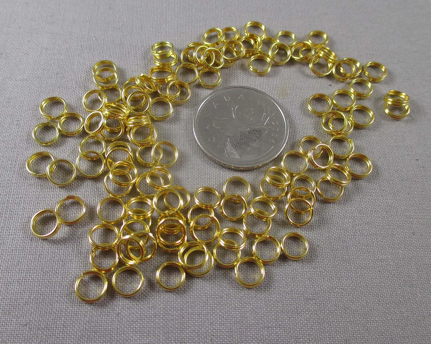 60% OFF!! Split Rings Gold Tone 6 x 0.7mm 33g (0040)