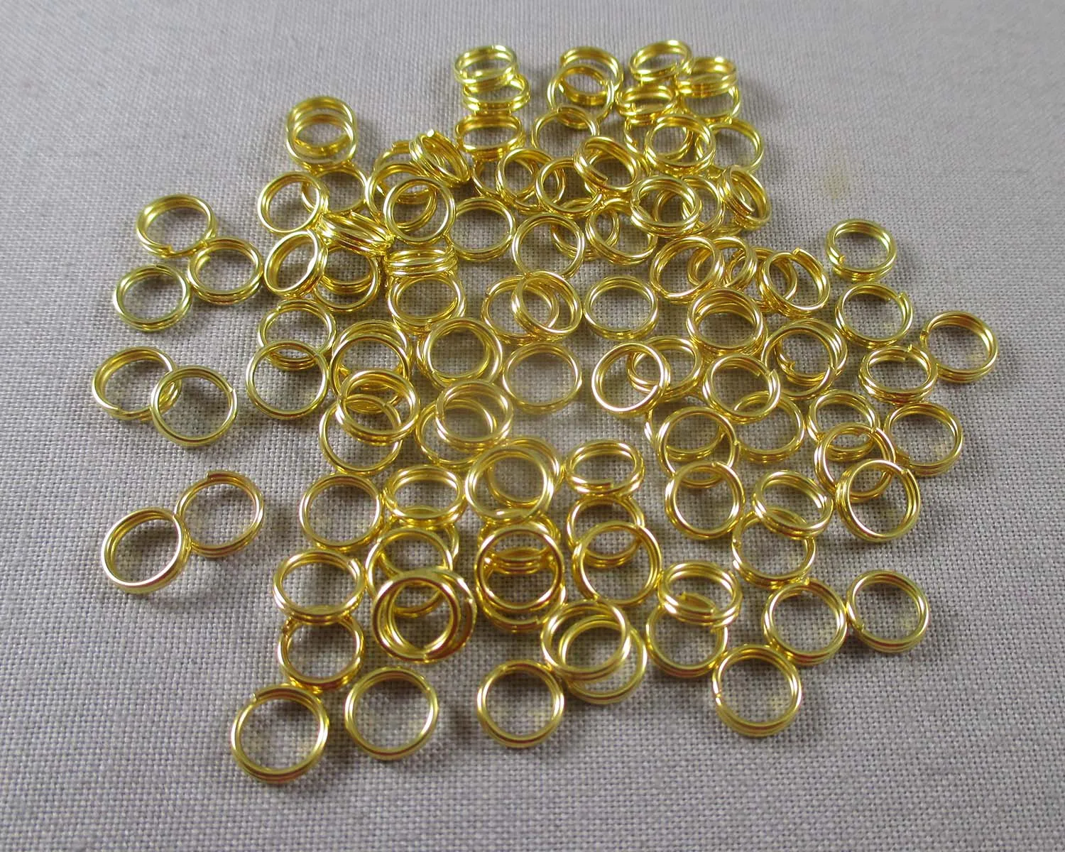 60% OFF!! Split Rings Gold Tone 6 x 0.7mm 33g (0040)