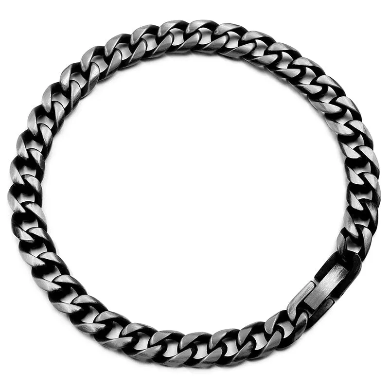 7mm 9mm and 10mm Wide Rock Trendy Stainless Bracelets Gift for Men