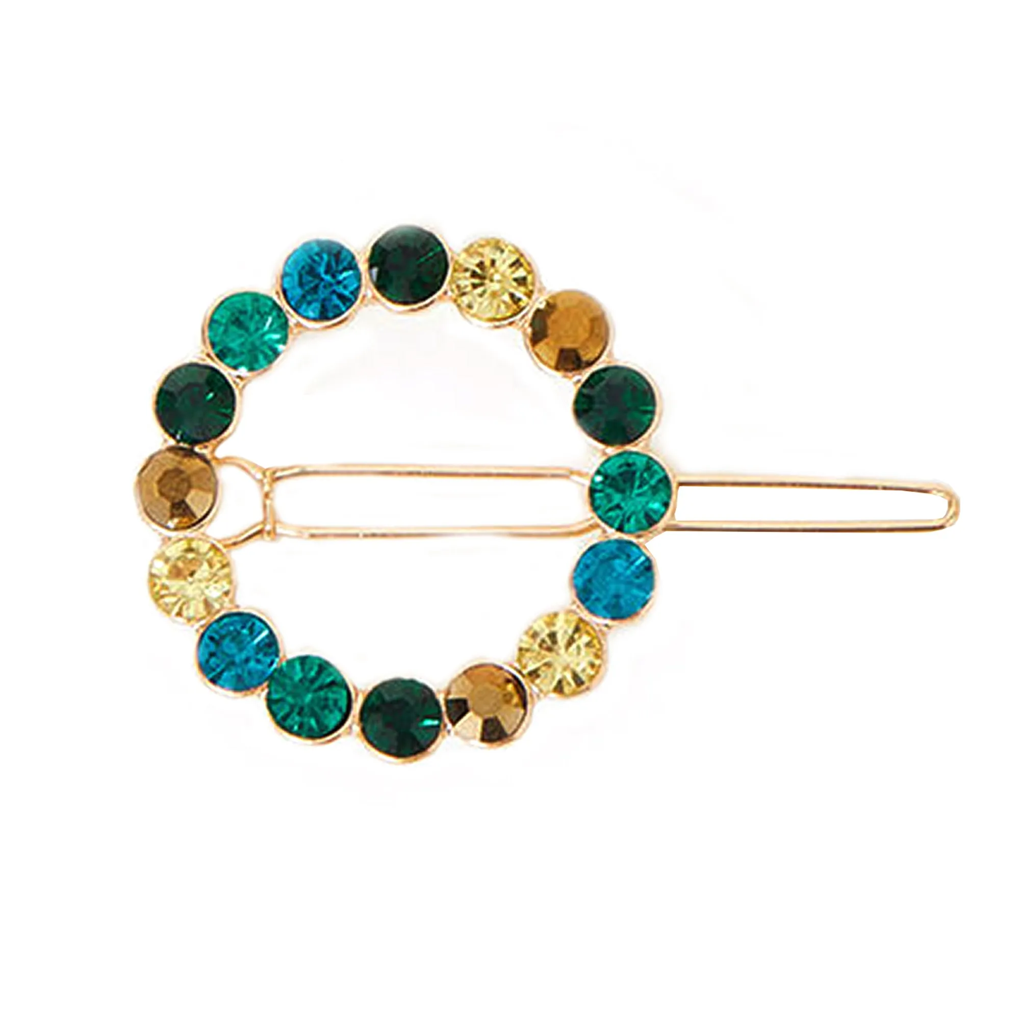 Accessorize London Blue Circle Gem Hair Clip