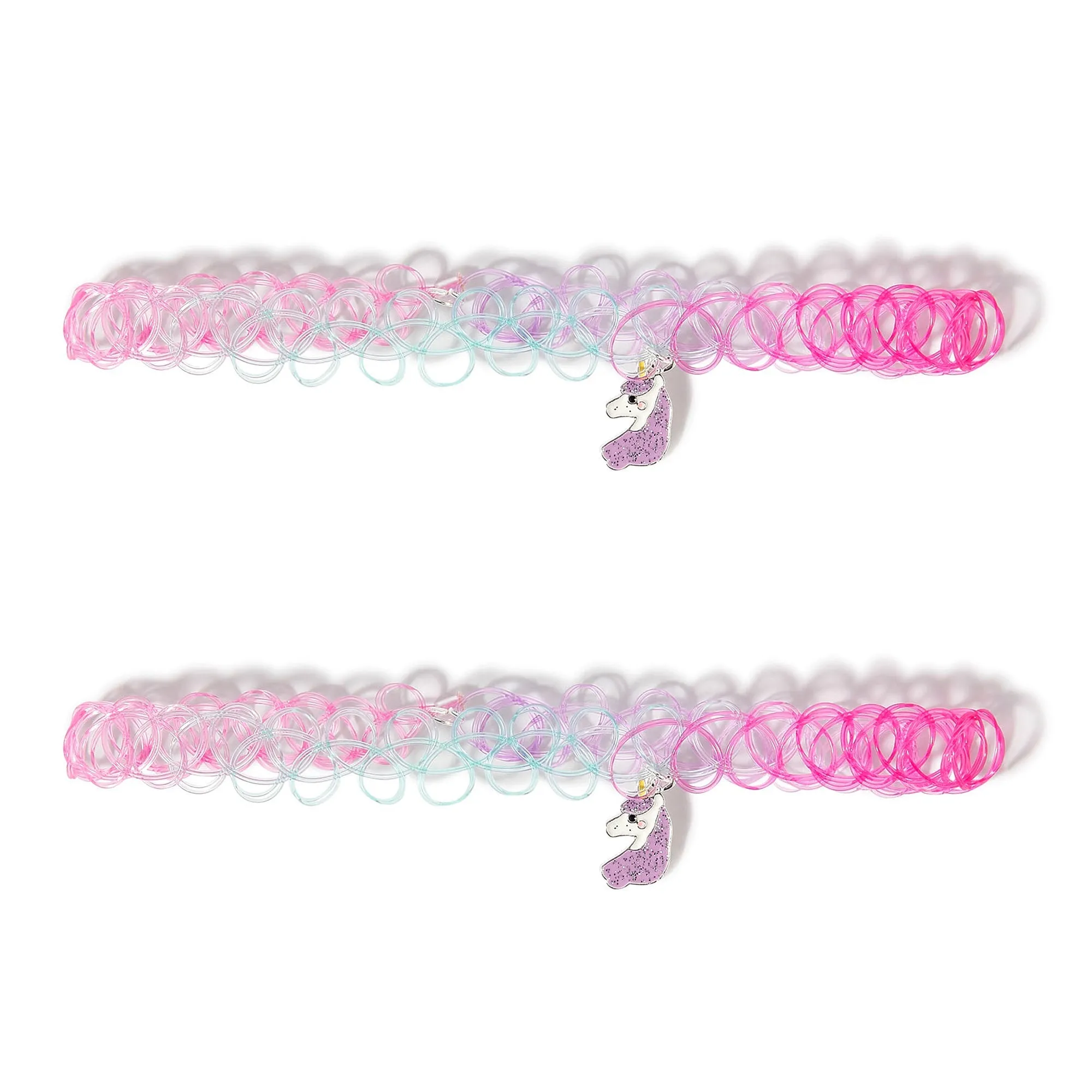 Accessorize London Girl's 2 X Ombre Unicorn Choker Set