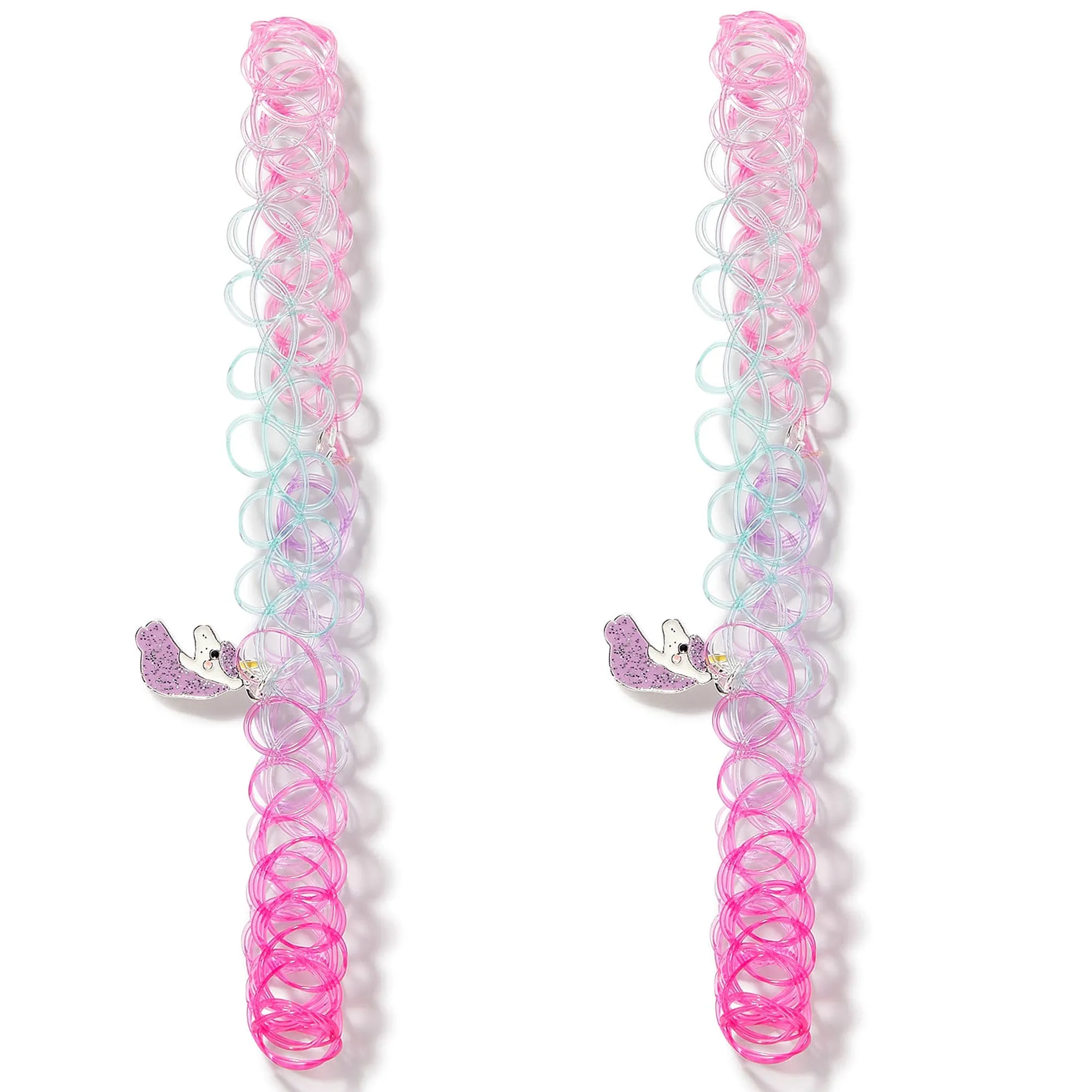 Accessorize London Girl's 2 X Ombre Unicorn Choker Set