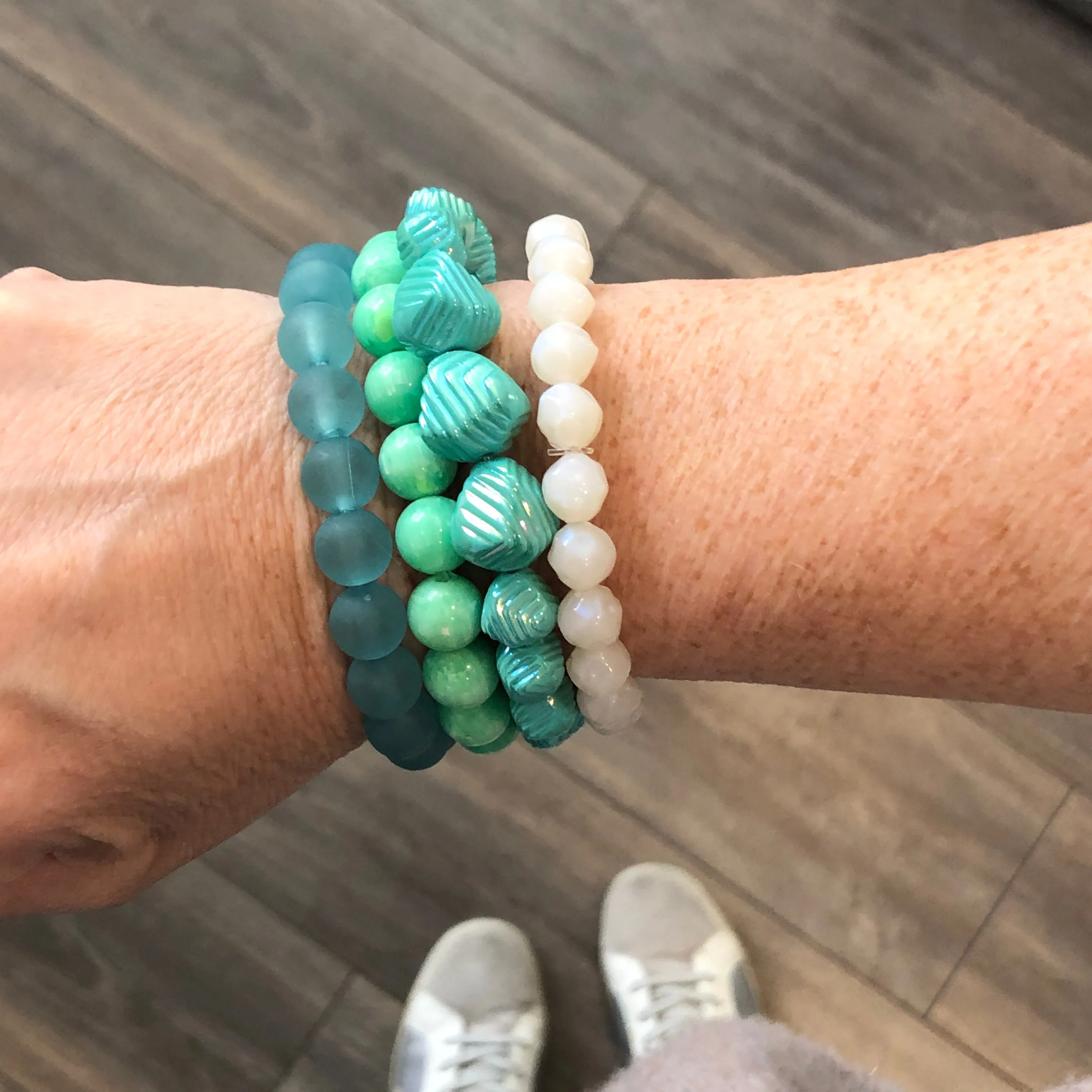 Acid Mint Stack & Stretch Bracelets Set