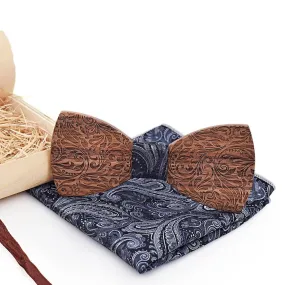 Adam Wooden Bow Tie Set