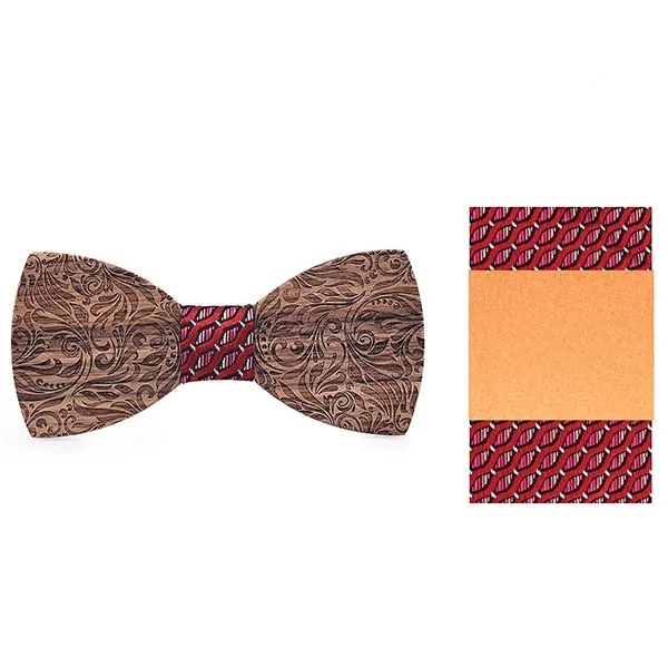 Adam Wooden Bow Tie Set