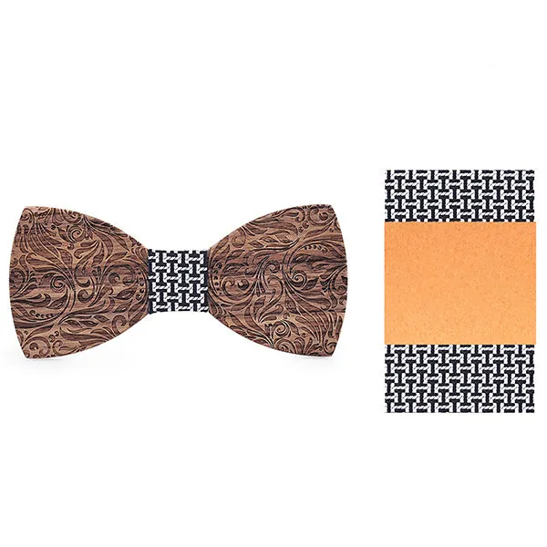 Adam Wooden Bow Tie Set