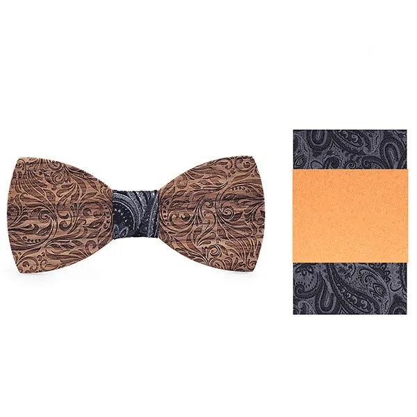 Adam Wooden Bow Tie Set