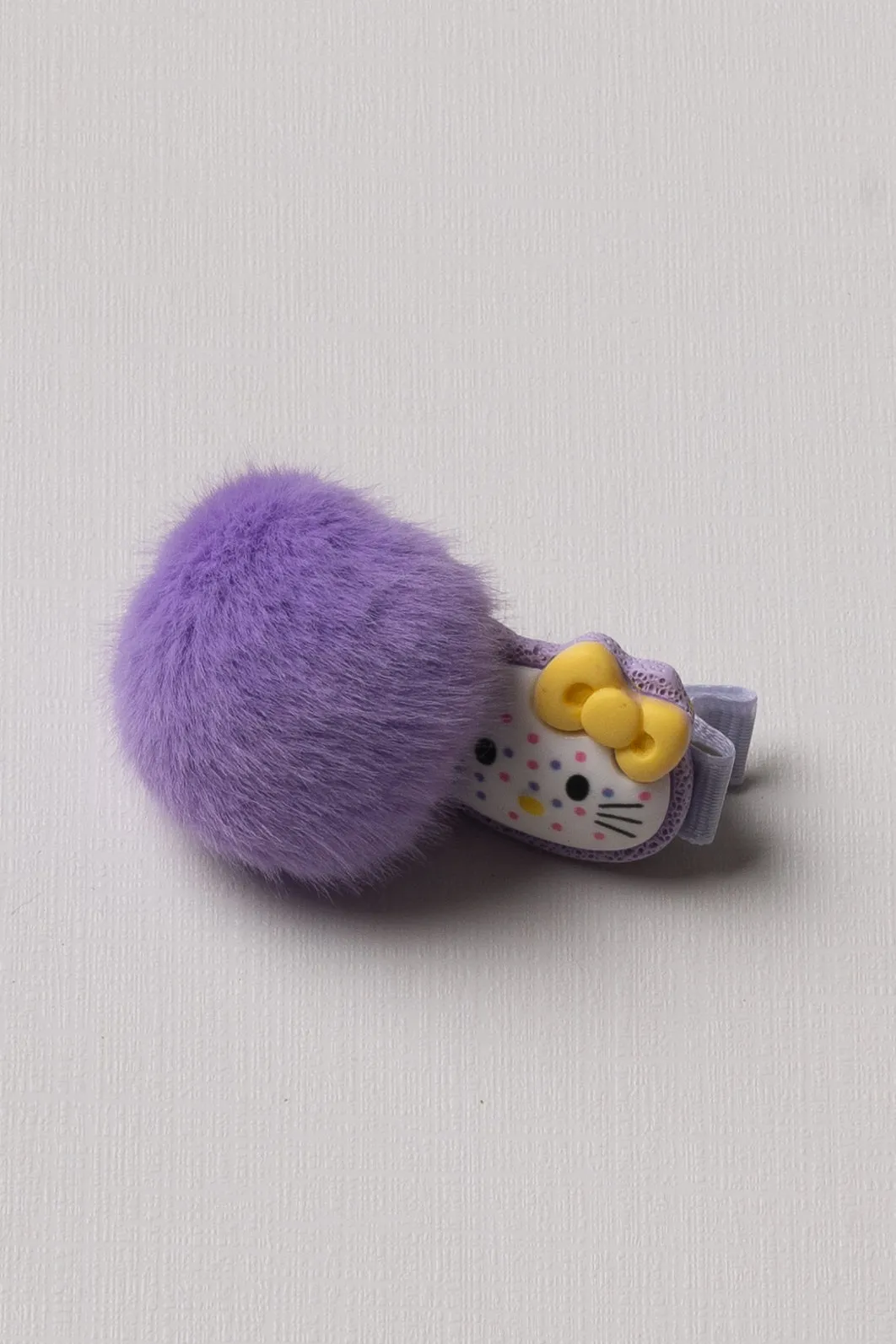 Adorable Kitty Pom-Pom Hair Clip for Kids