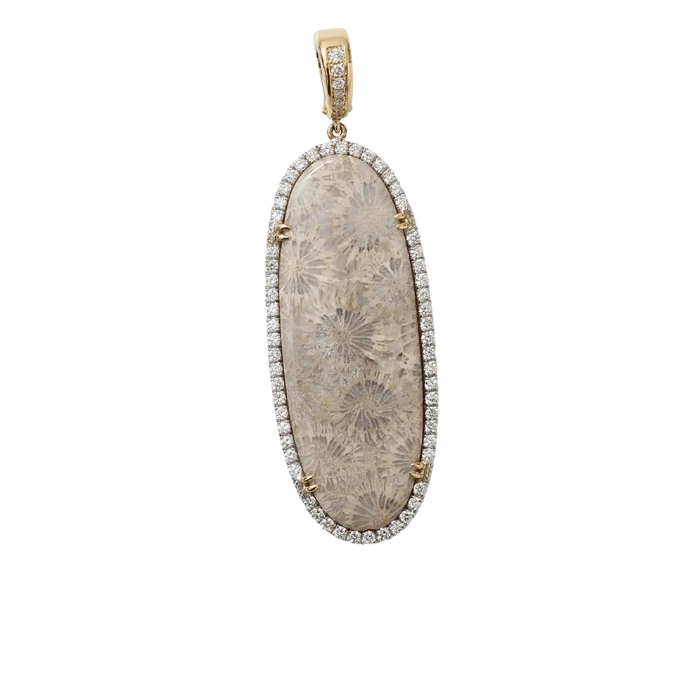 Agatized Coral Pendant