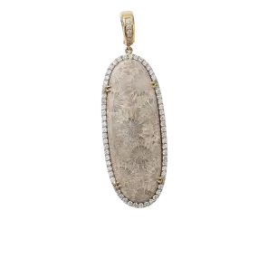 Agatized Coral Pendant