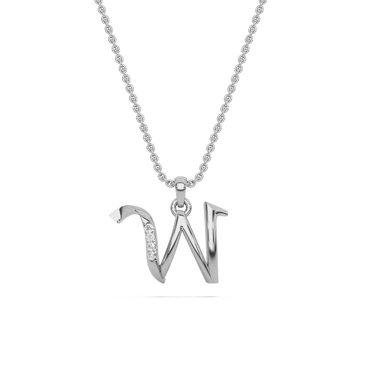 Alphabet W  Unisex Pendant