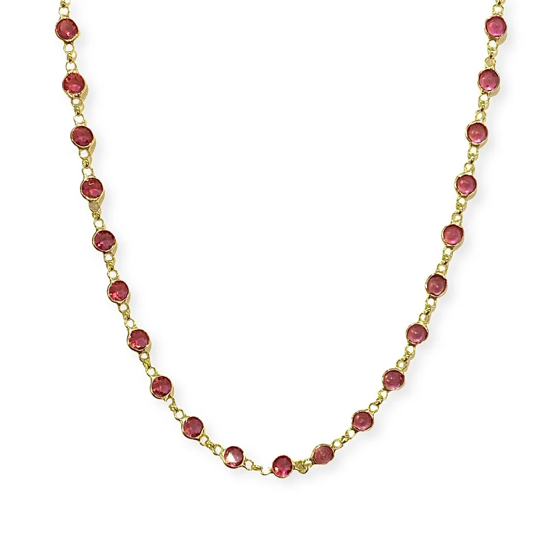 Amy Birthstone Bezel Choker Necklace