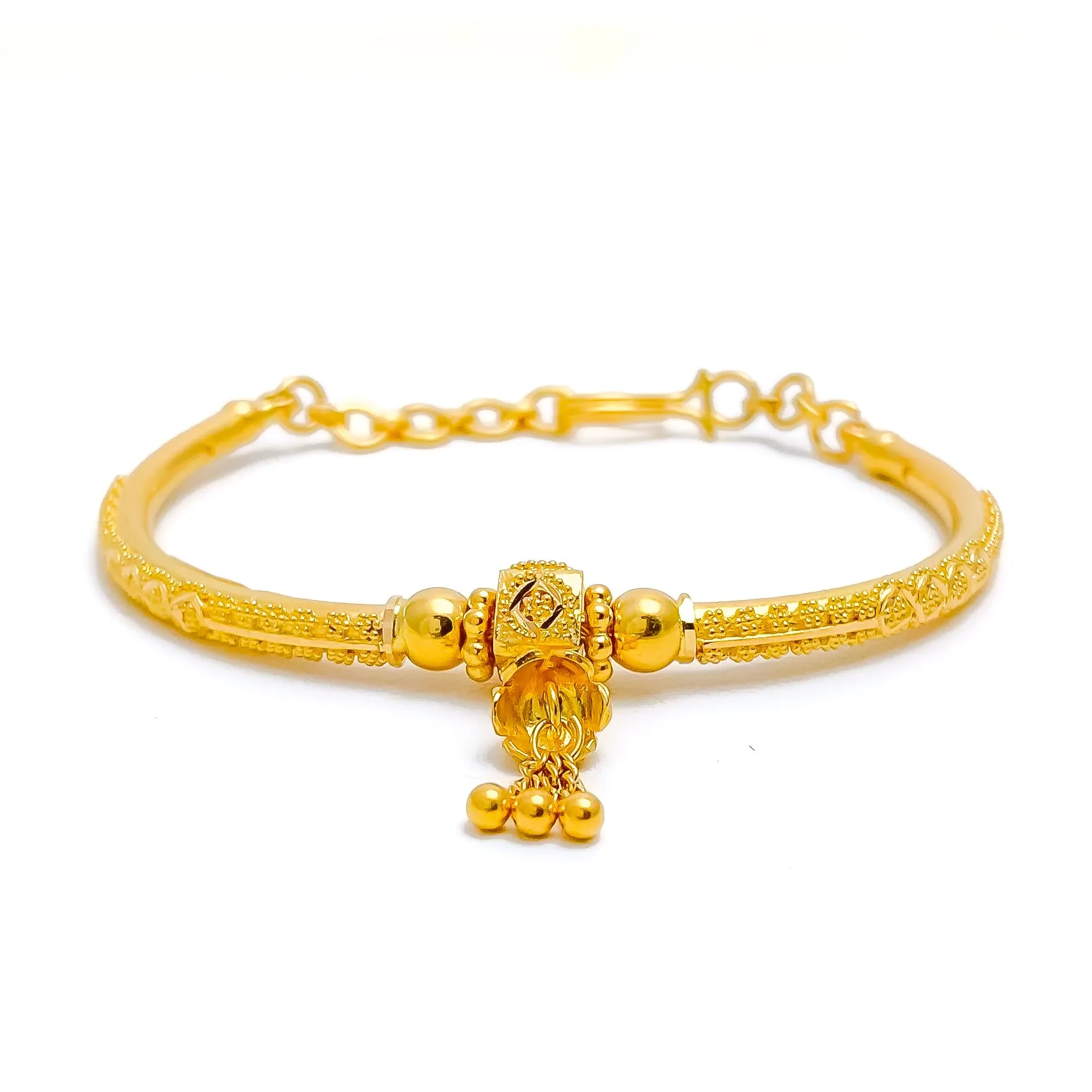 Attractive Tassel 22k Gold Flexi Bangle Bracelet