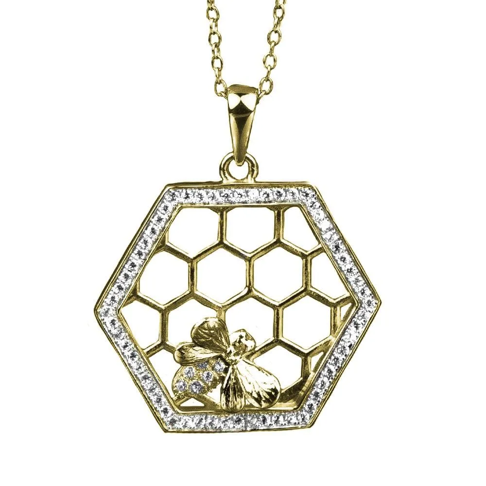 Bee Honeycomb Pendant