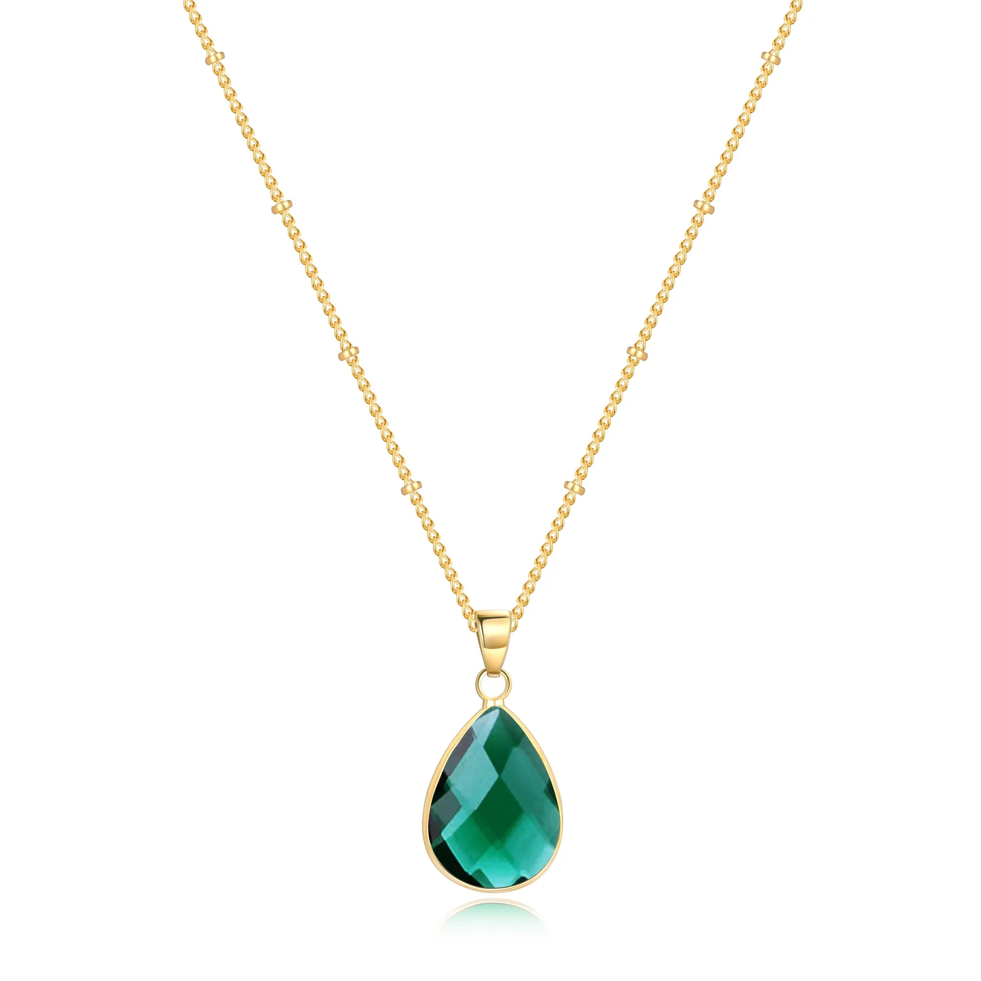 Birthstone Drop Pendant Necklace