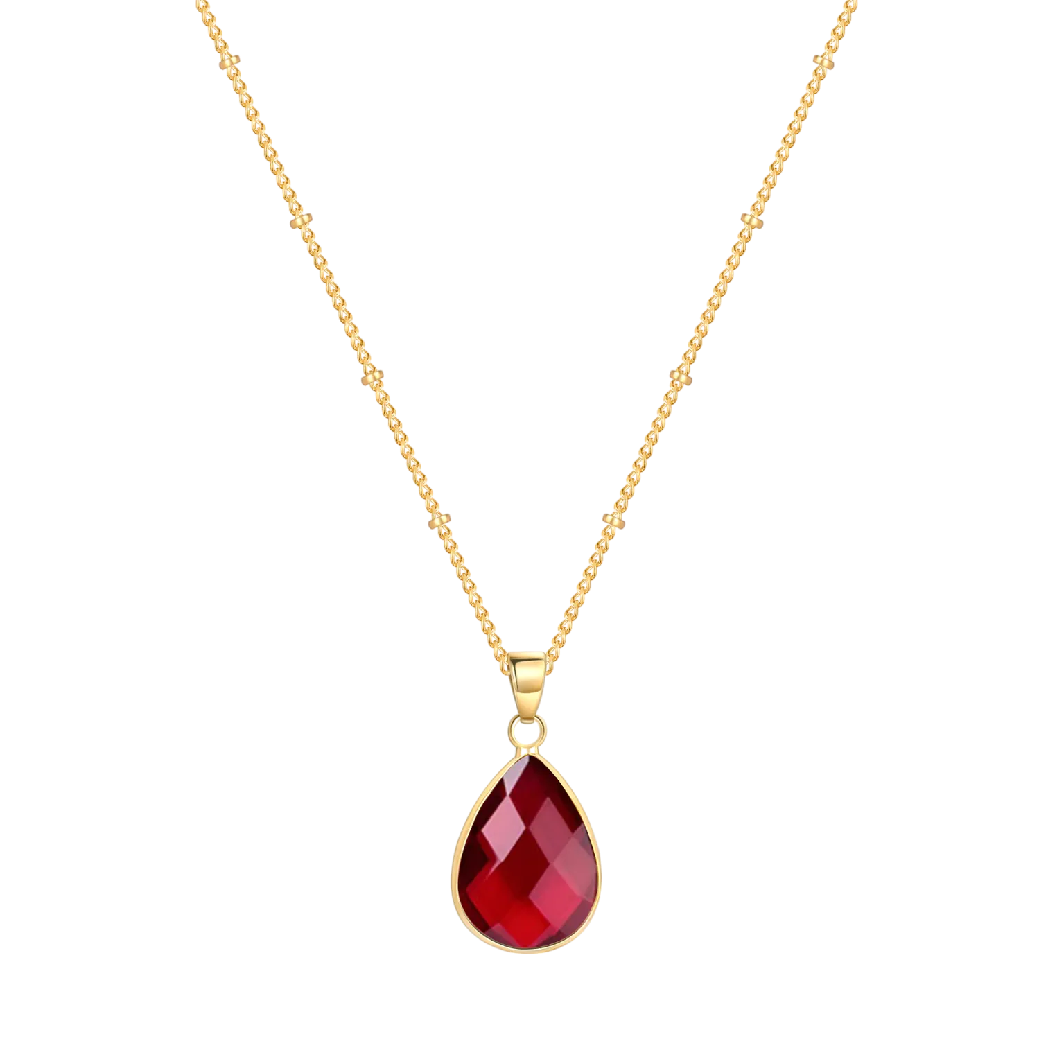 Birthstone Drop Pendant Necklace