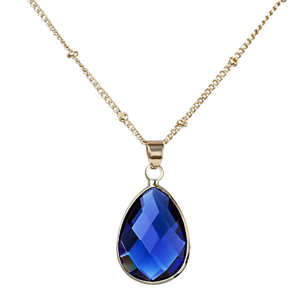 Birthstone Drop Pendant Necklace