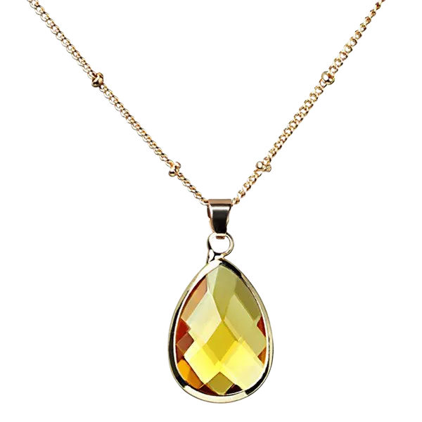 Birthstone Drop Pendant Necklace