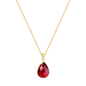 Birthstone Drop Pendant Necklace