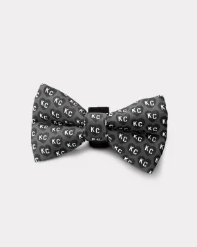 Black Charlie Hustle KC Heart Dog Bow Tie