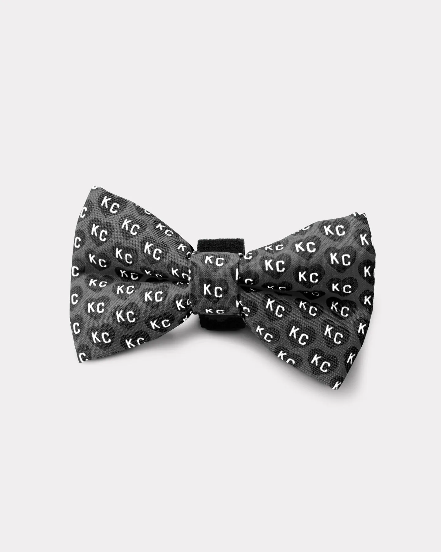 Black Charlie Hustle KC Heart Dog Bow Tie