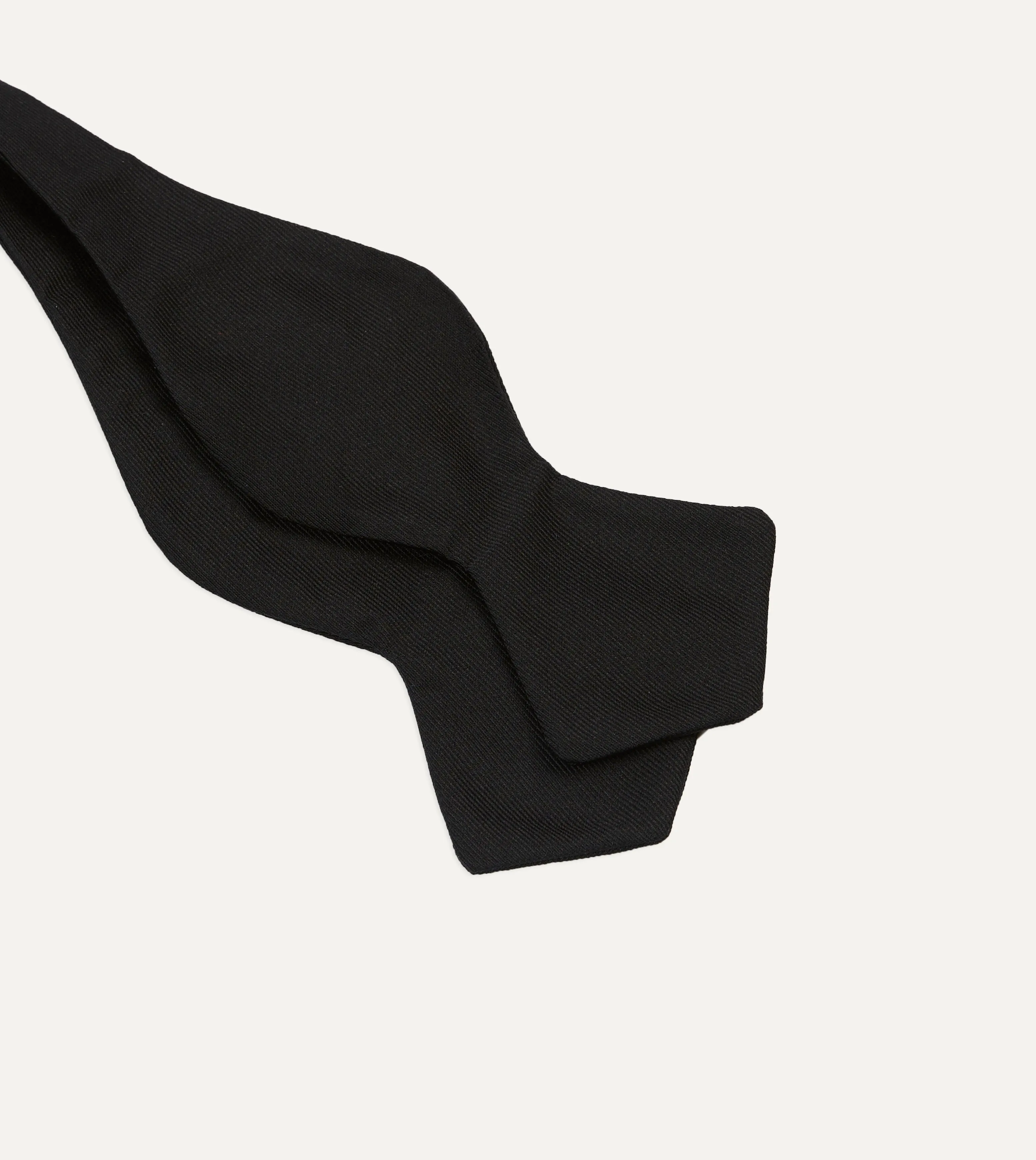 Black Self-Tie Silk Batwing Bow Tie