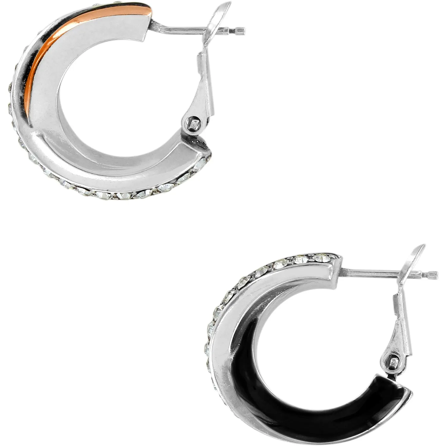 Brighton Neptune's Rings Black Post Clip Earrings