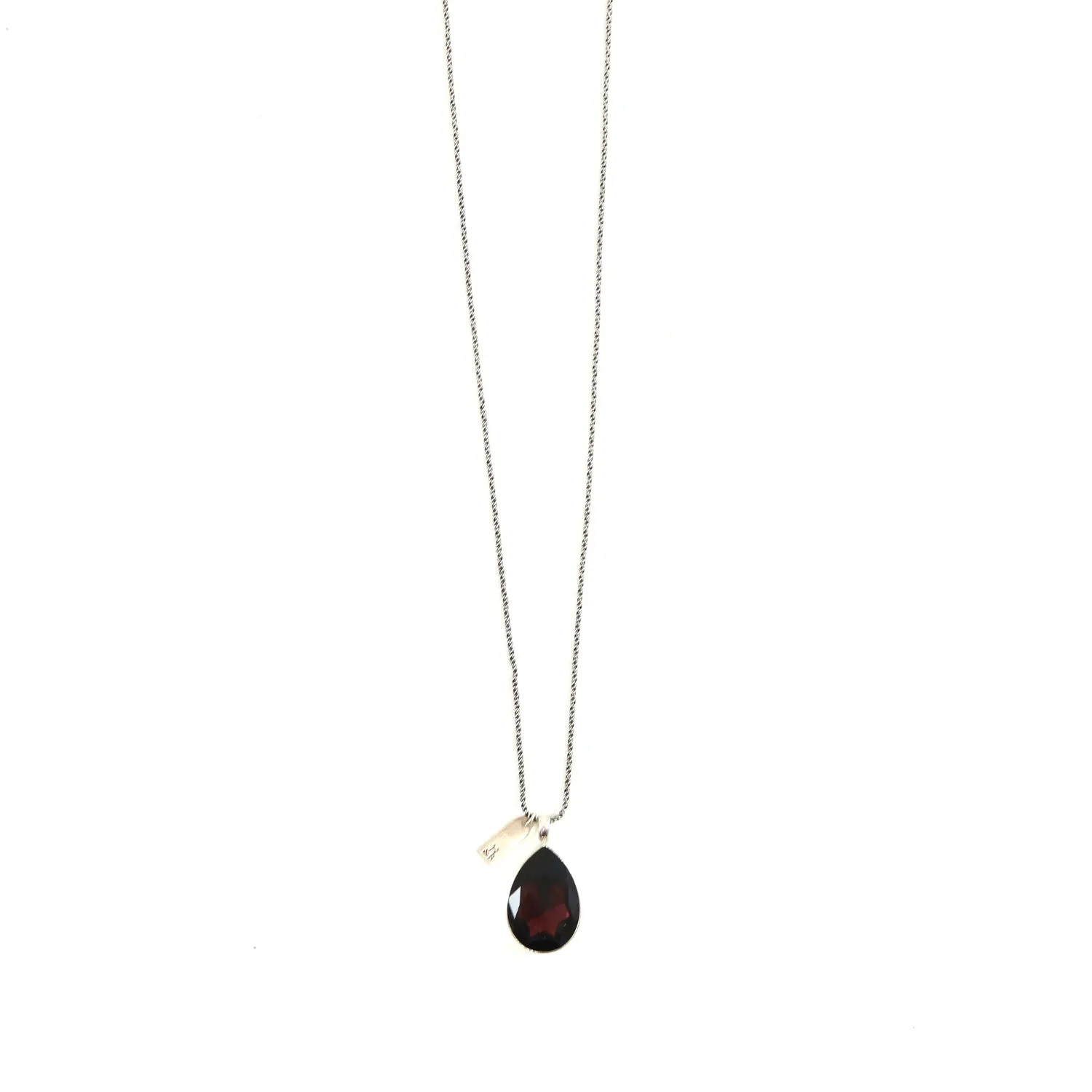 Burgundy Drop Necklace