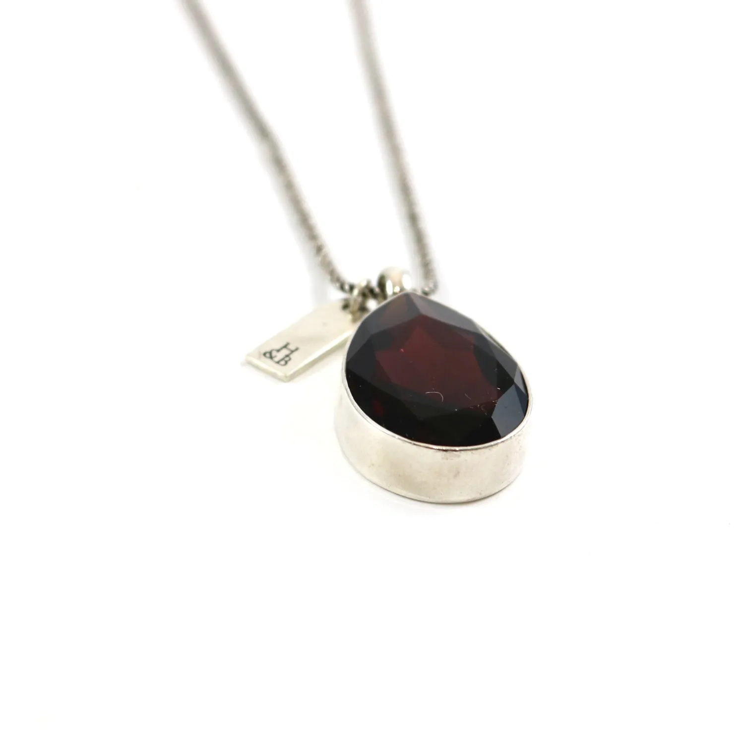 Burgundy Drop Necklace