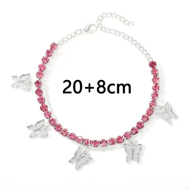 Butterfly Bracelet- Rhinestone Bracelets- Gifts For Women