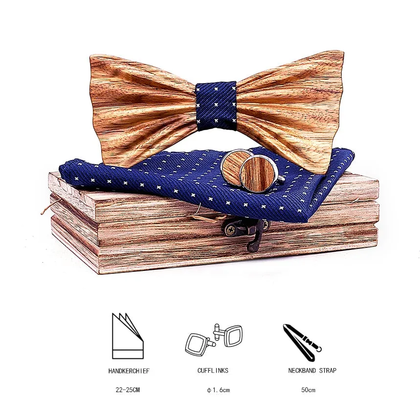 Byron Wooden Bow Tie Set