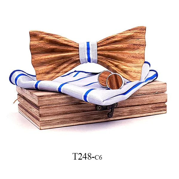 Byron Wooden Bow Tie Set