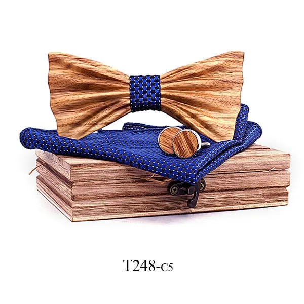 Byron Wooden Bow Tie Set