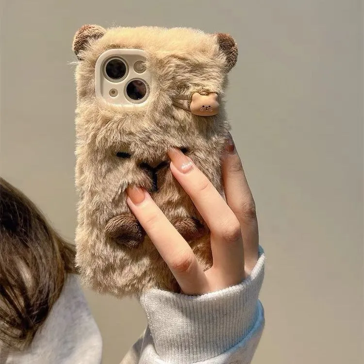 Capybara with Hair Clip iPhone Case