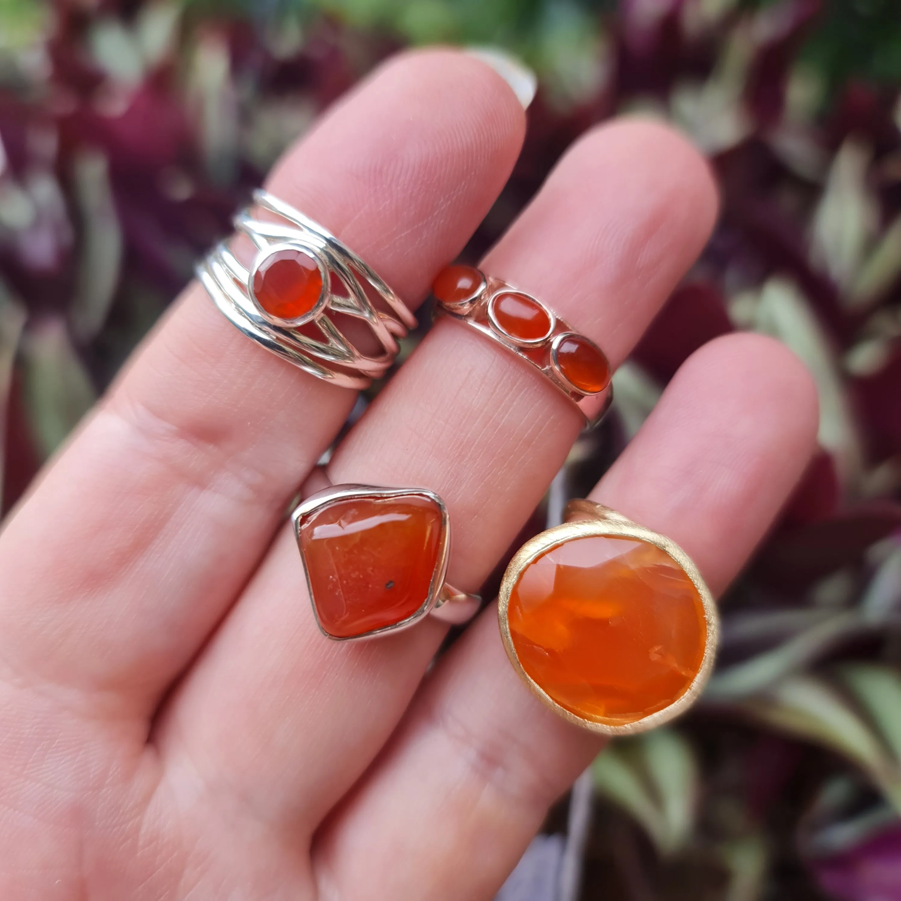 Carnelian Stone Rings