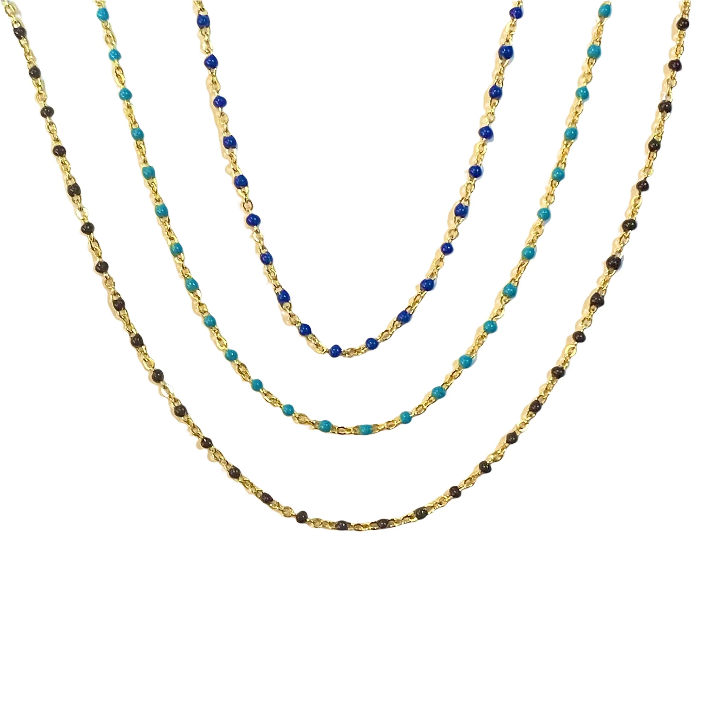 Color Beaded Chain Choker