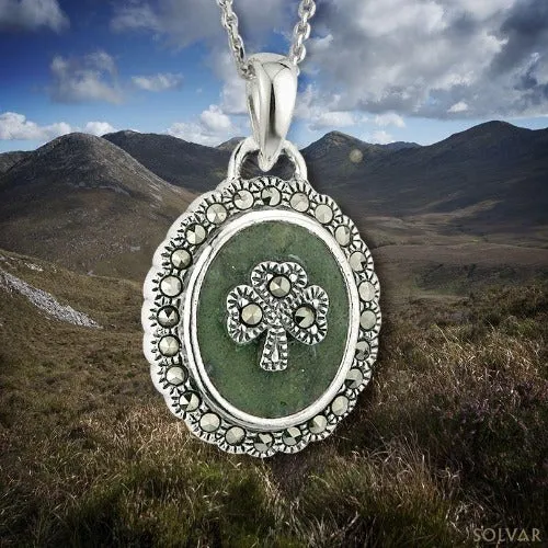 Connemara Marble Shamrock Pendant