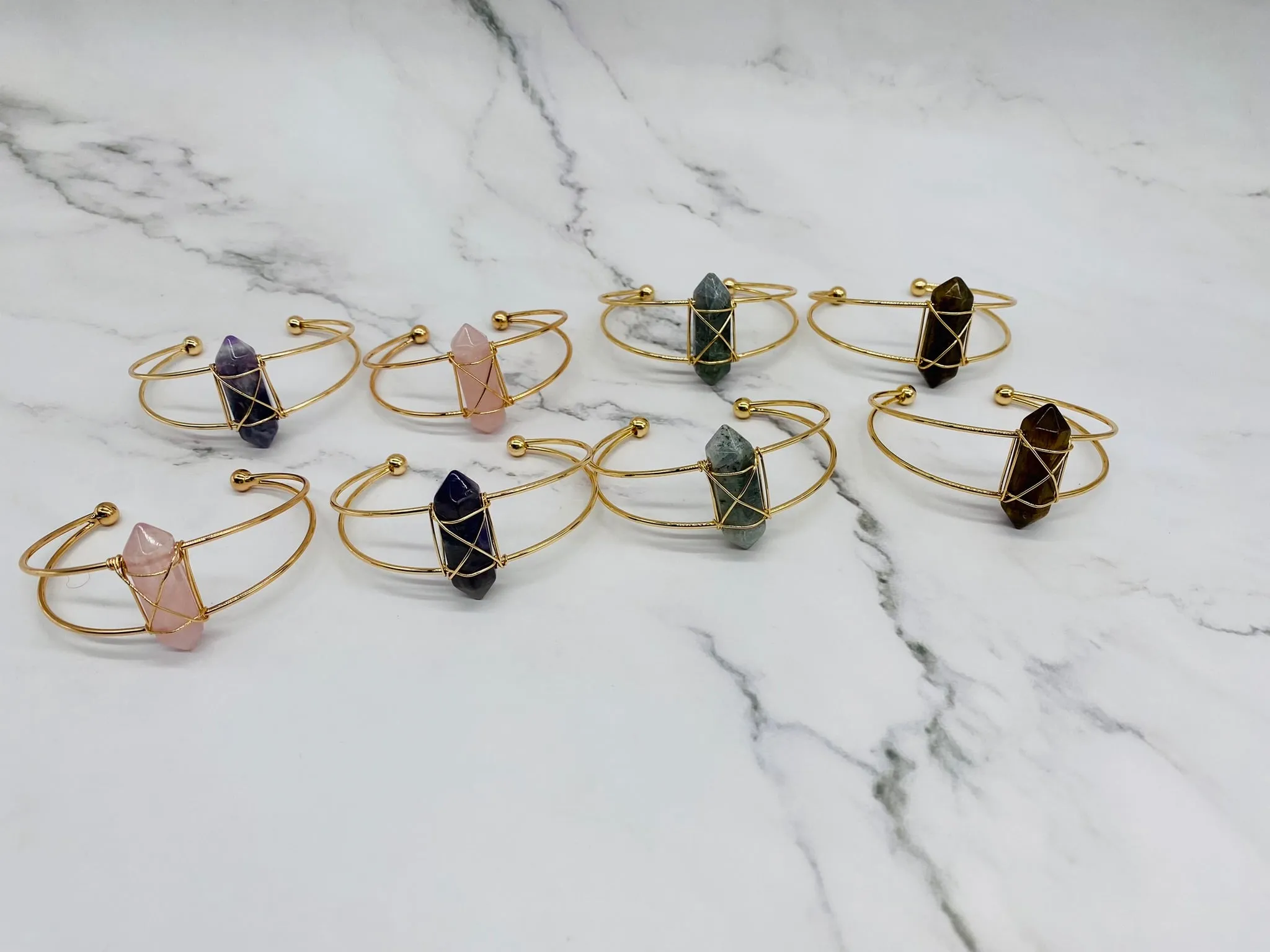 Crystal Bracelets, Gold Filled Amethyst, Labradorite, Tiger Eye, Rose Quartz Bracelet, Adjustable Bracelets, Handmade Jewelry, Gift For Her