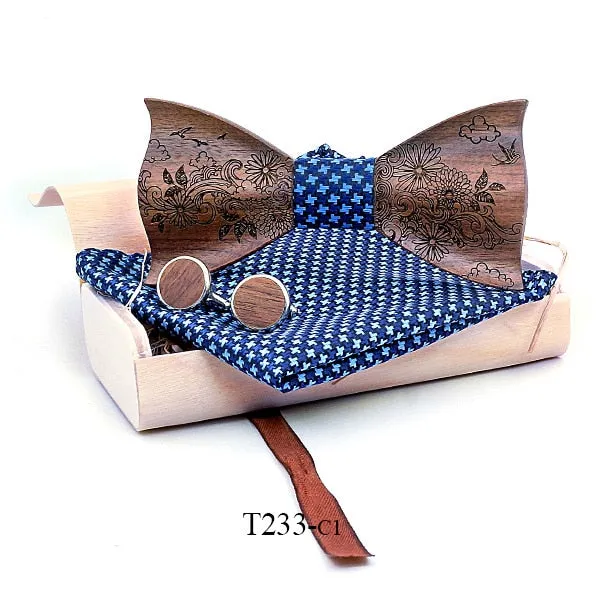 Curtis Wooden Bow Tie Set