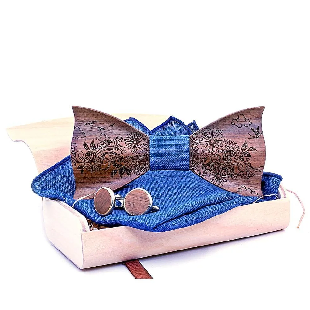 Curtis Wooden Bow Tie Set