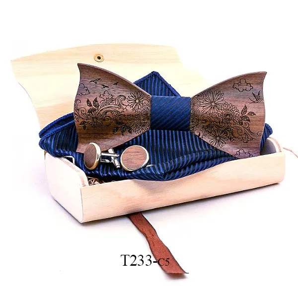 Curtis Wooden Bow Tie Set