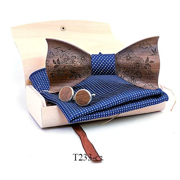 Curtis Wooden Bow Tie Set