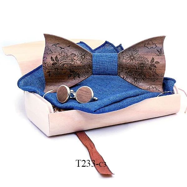 Curtis Wooden Bow Tie Set