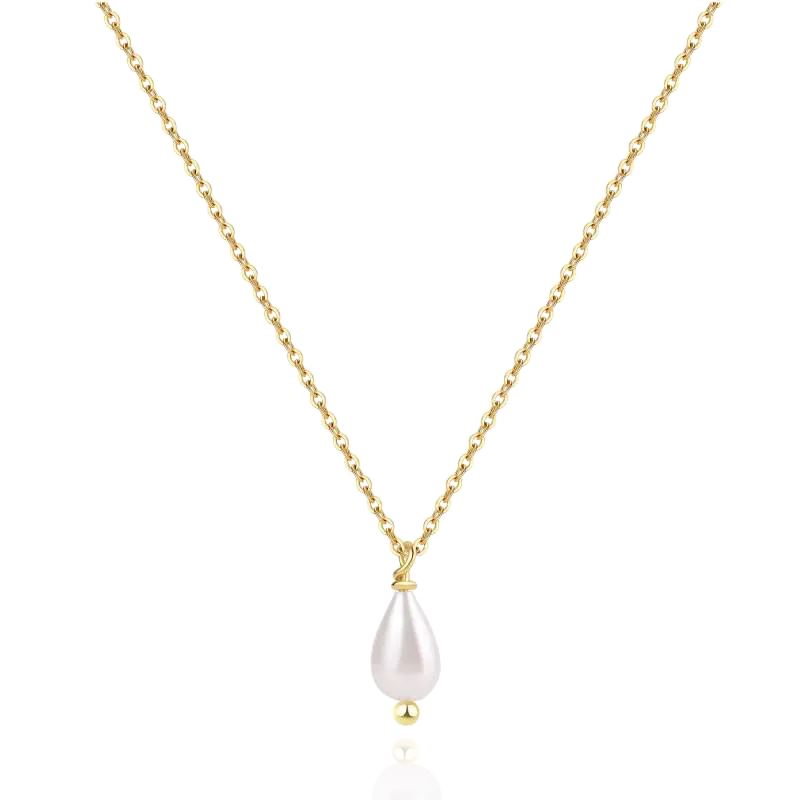 Dainty Pearl Drop Necklace