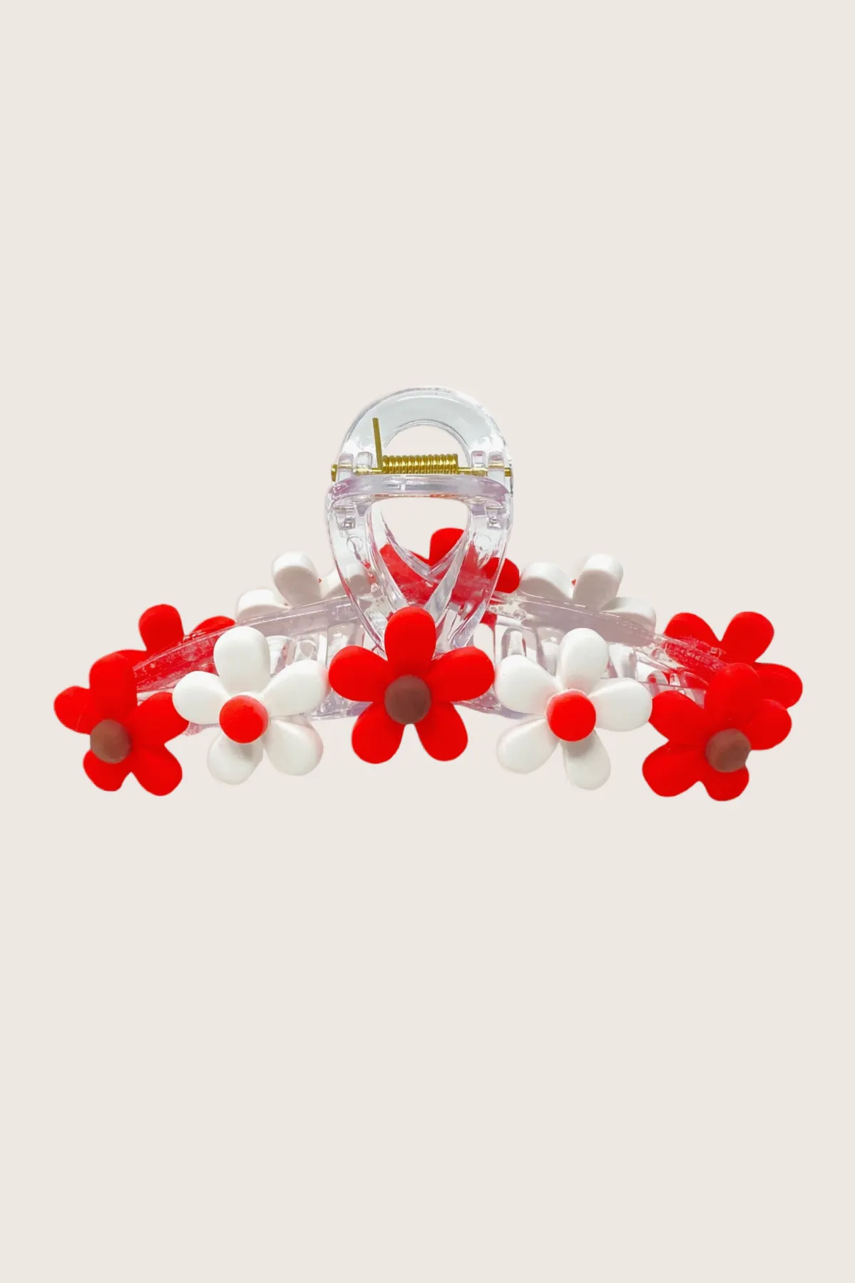 Daisy Claw Clip - Red