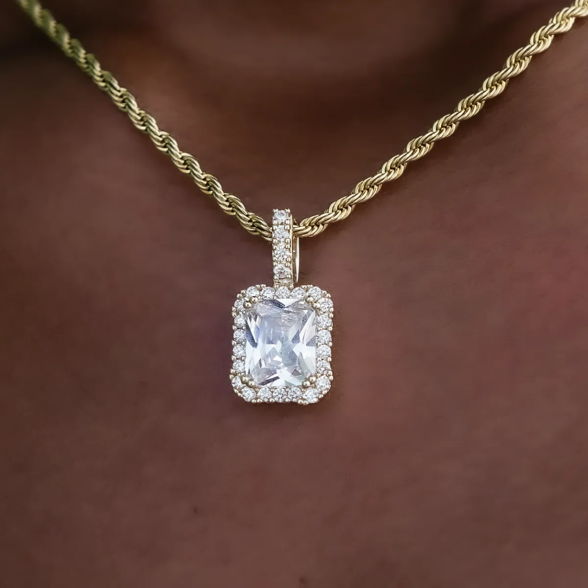 Diamond Stone Pendant