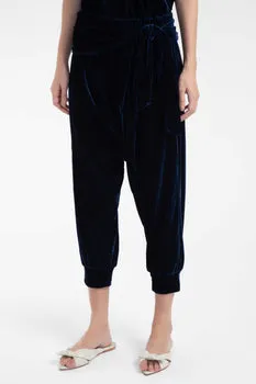 Drop-crotch Velvet Pants