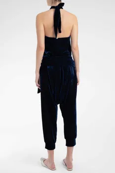 Drop-crotch Velvet Pants