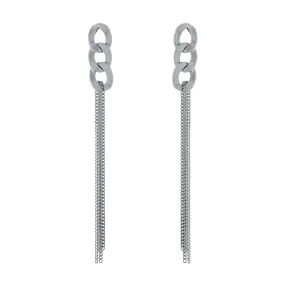 Dual Chain Link Drop Earring